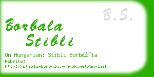 borbala stibli business card